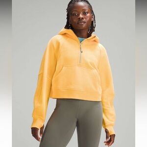 Scuba Oversized Half-Zip Hoodie Mango Dream M/L